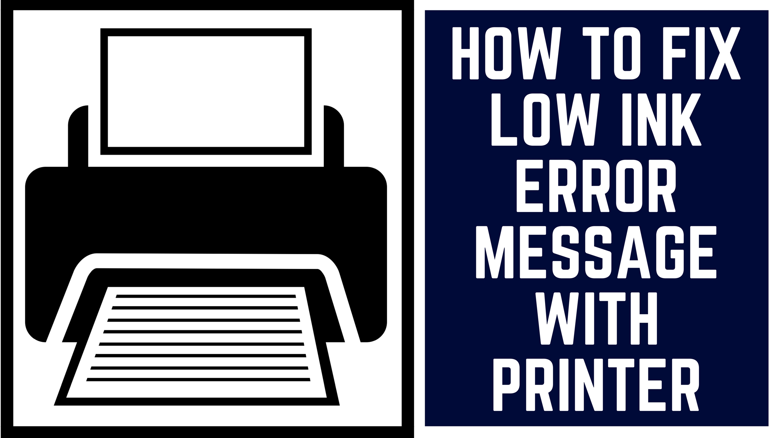 low ink error message in brother printer