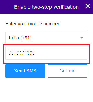 Provide your mobile number