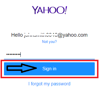  log in to your Yahoo account