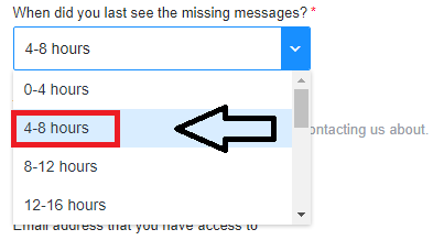 When did you last see the missing messages